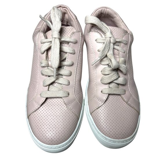 Greats Brooklyn The Royal Sneakers Size 8.5‎ Blush Perforated Shoes Leather Pink - Picture 5 of 10